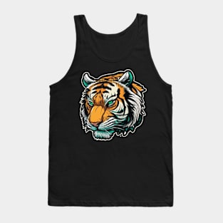 Tiger Design Vivid Colors Tank Top